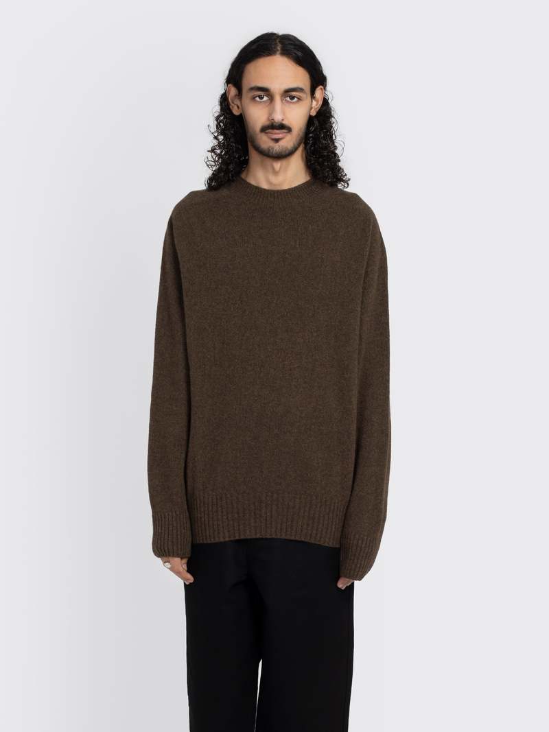 Margaret Howell Seamless Crew Neck Merino Cashmere - Bracken