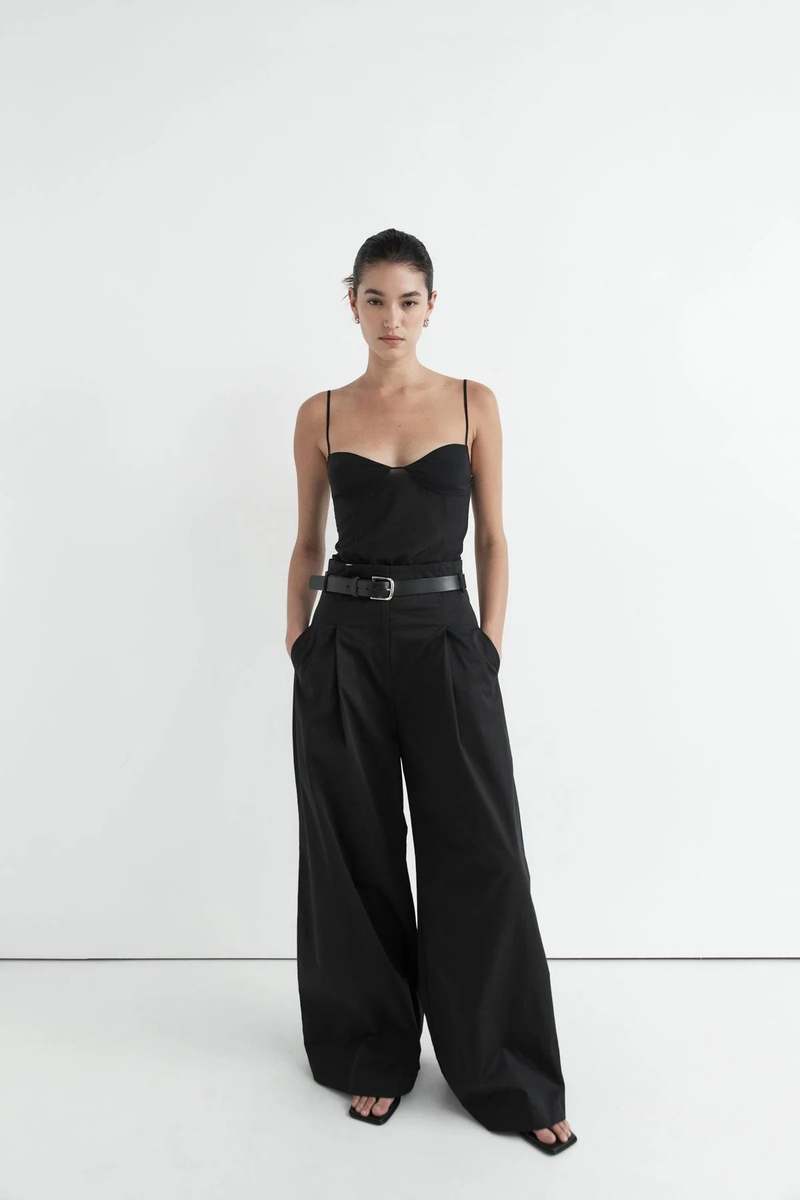 St. Agni Silk Canvas Cami in Mud