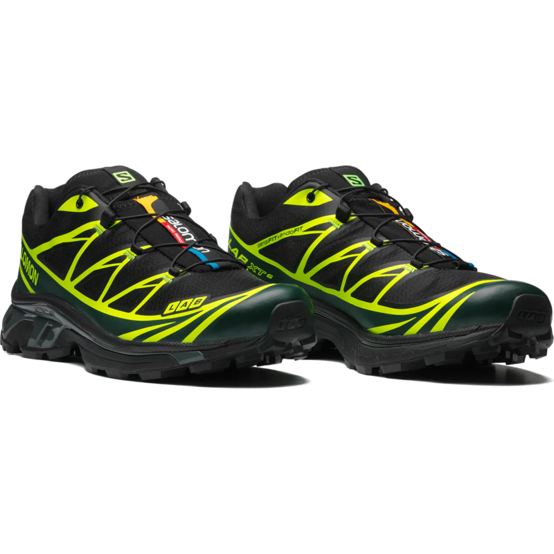 SALOMON XT 6 Shoes - Black/Ponderosa Pine/Green Gecko | Garmentory