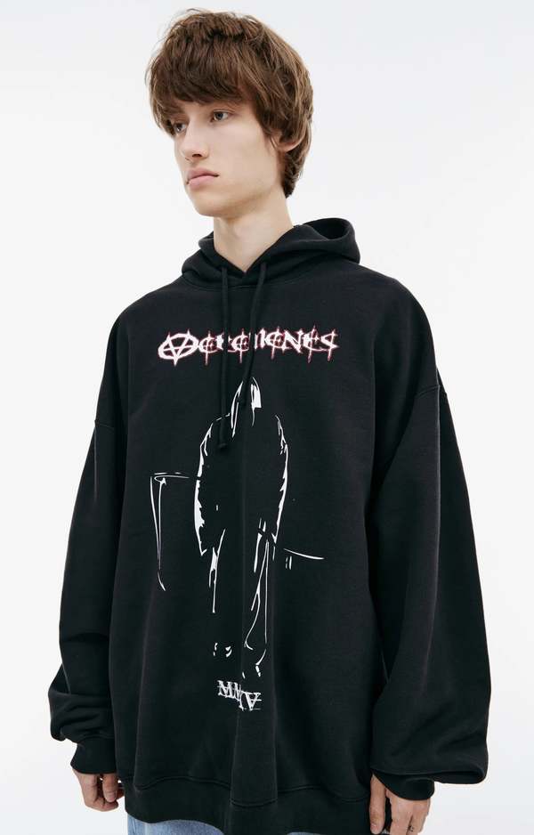Vetements Logo Hoodie - Black | Garmentory
