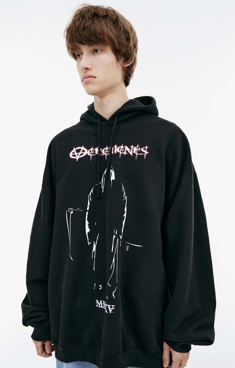 Vetements Logo Hoodie - Black | Garmentory