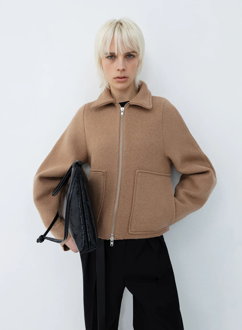 ジャケット・アウター kassl editions Kassl Editions Boiled Wool Jacket - Camel | Garmentory