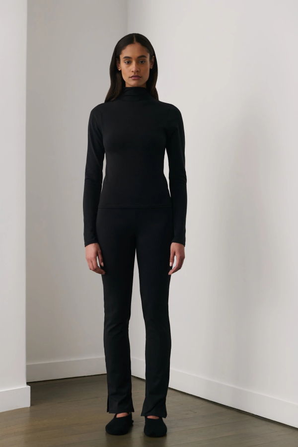 Skin Worldwide Base Long Sleeve Mock Neck - Black