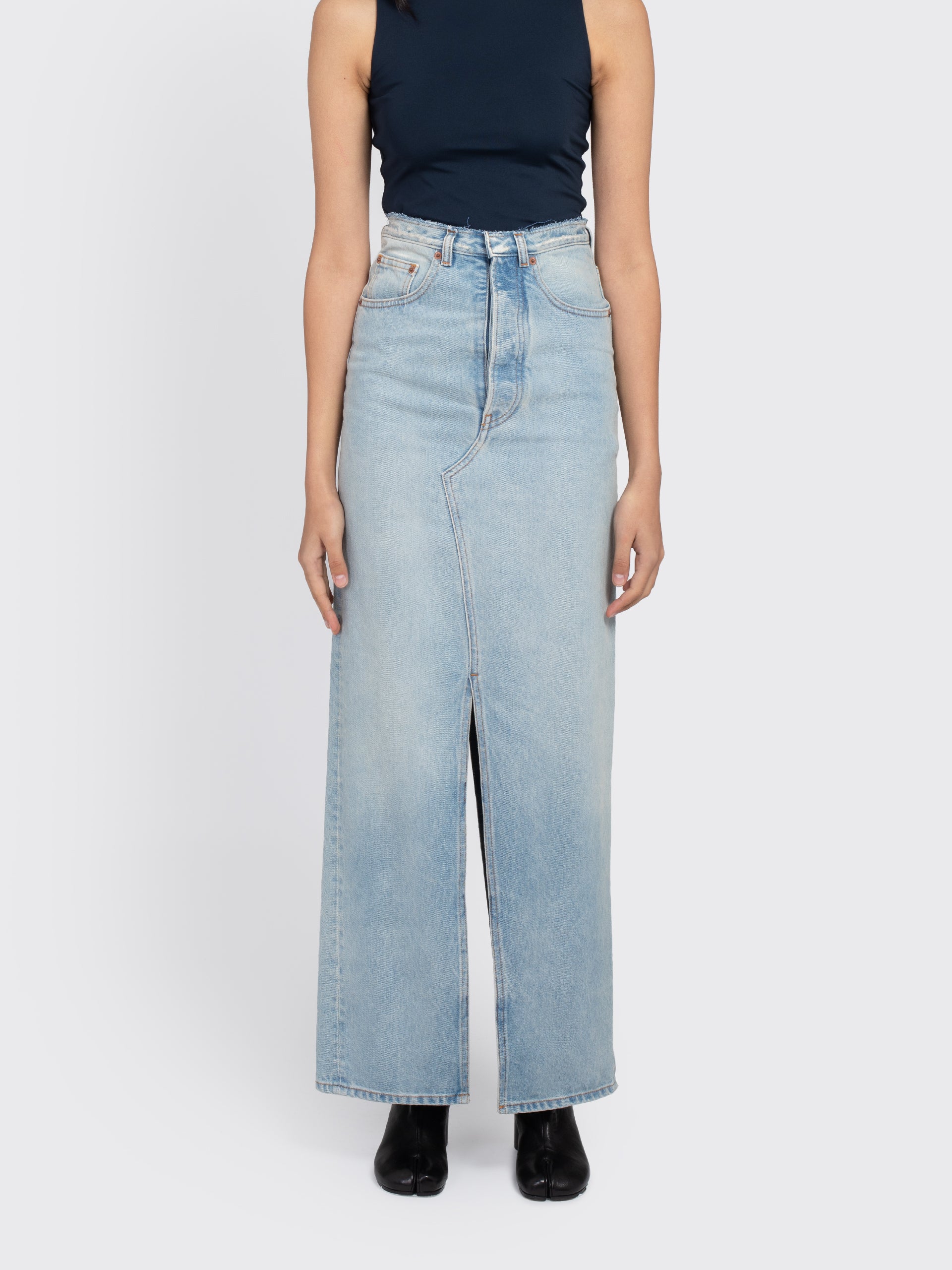 Maison Margiela MM6 Denim Long Skirt | Garmentory