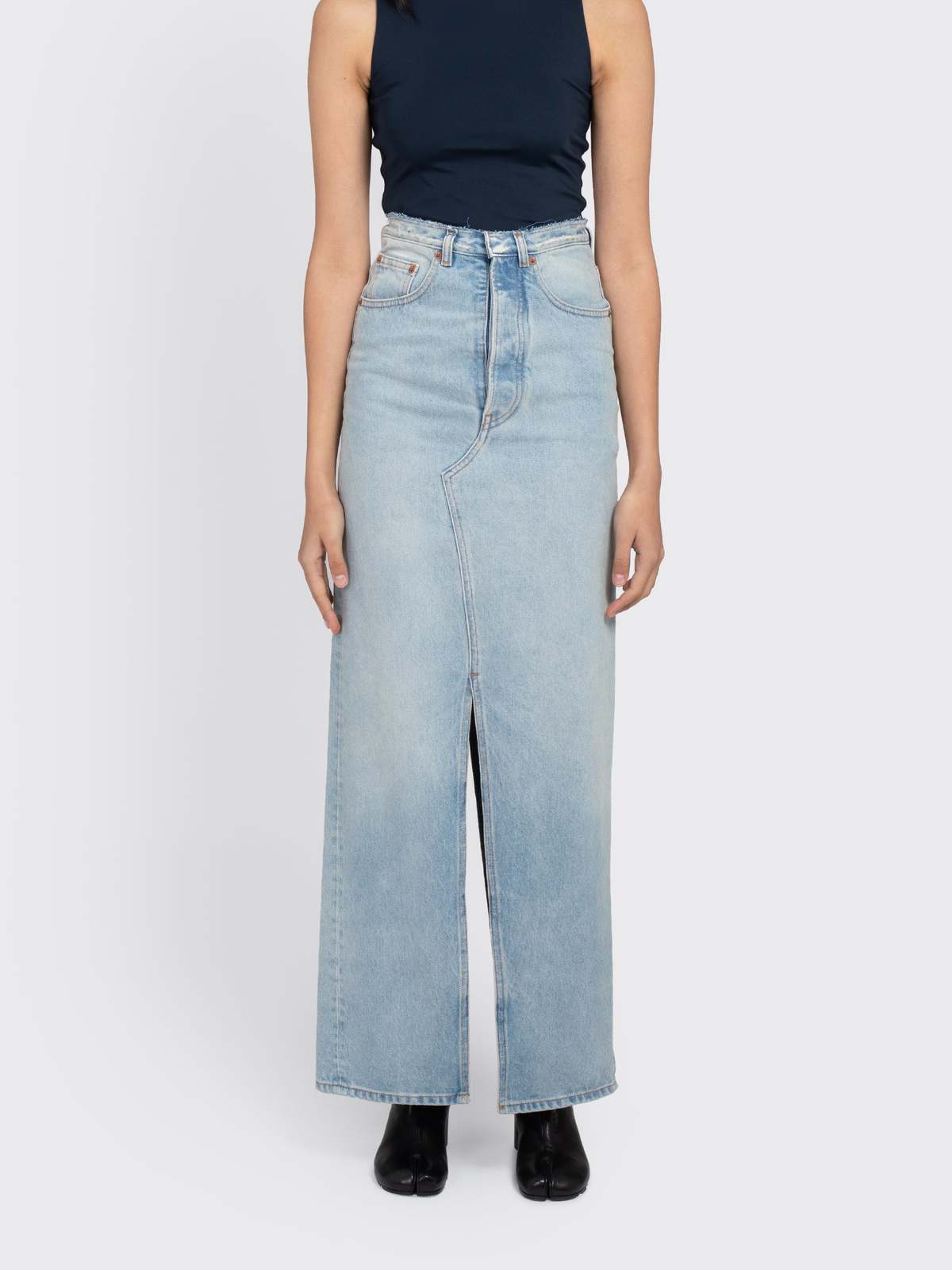 Maison Margiela MM6 Denim Long Skirt | Garmentory