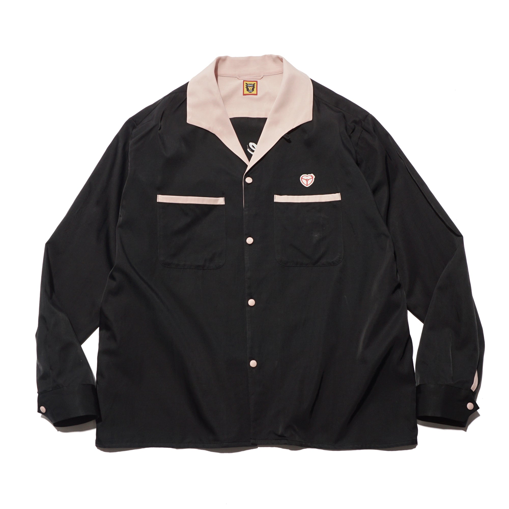 Human Made OPEN COLLAR SHIRT - BLACK | Garmentory