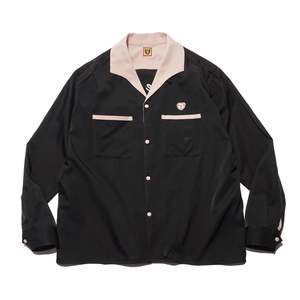 Human Made OPEN COLLAR SHIRT - BLACK | Garmentory