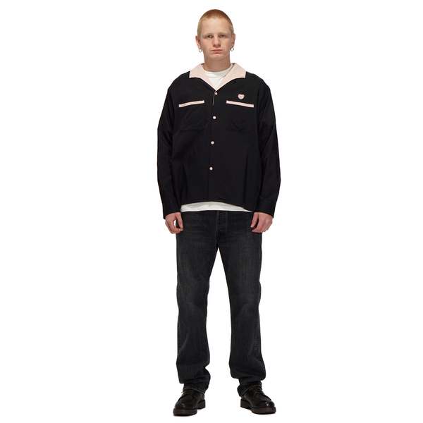 Human Made OPEN COLLAR SHIRT - BLACK | Garmentory