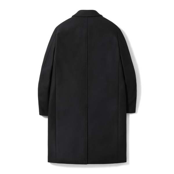 Pottery Melton Wool Double Breasted Coat - Black | Garmentory