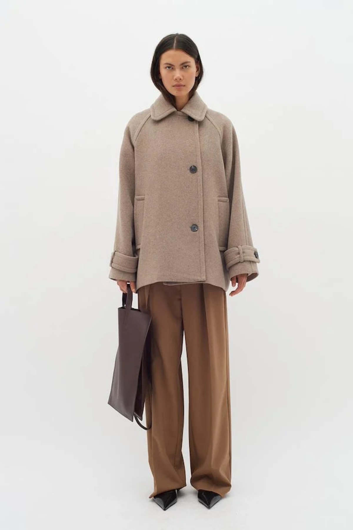 InWear Thora Minona Coat - Sandy Grey Melange - Image 1 of 10