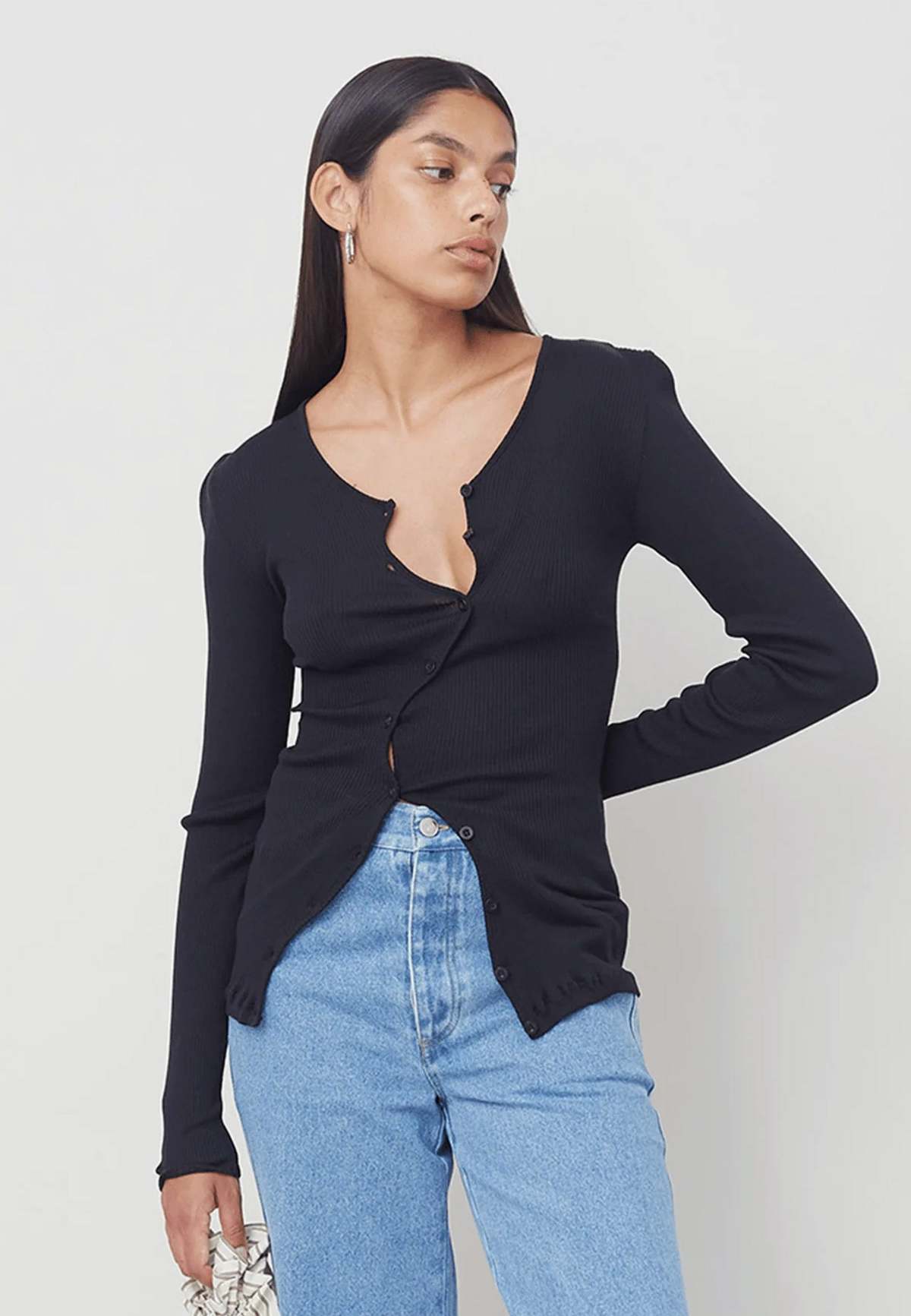 Opera Sport Claire Seamless Cardigan - Black | Garmentory