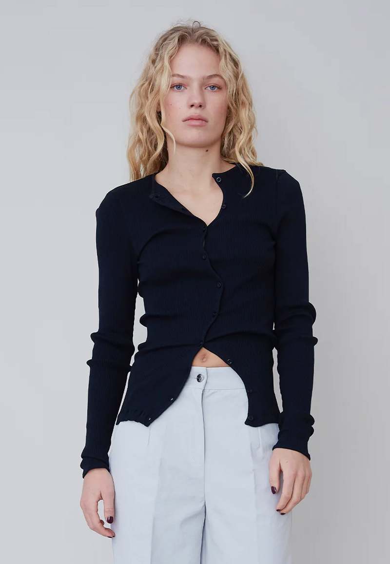 Opera Sport Claire Seamless Cardigan - Black | Garmentory