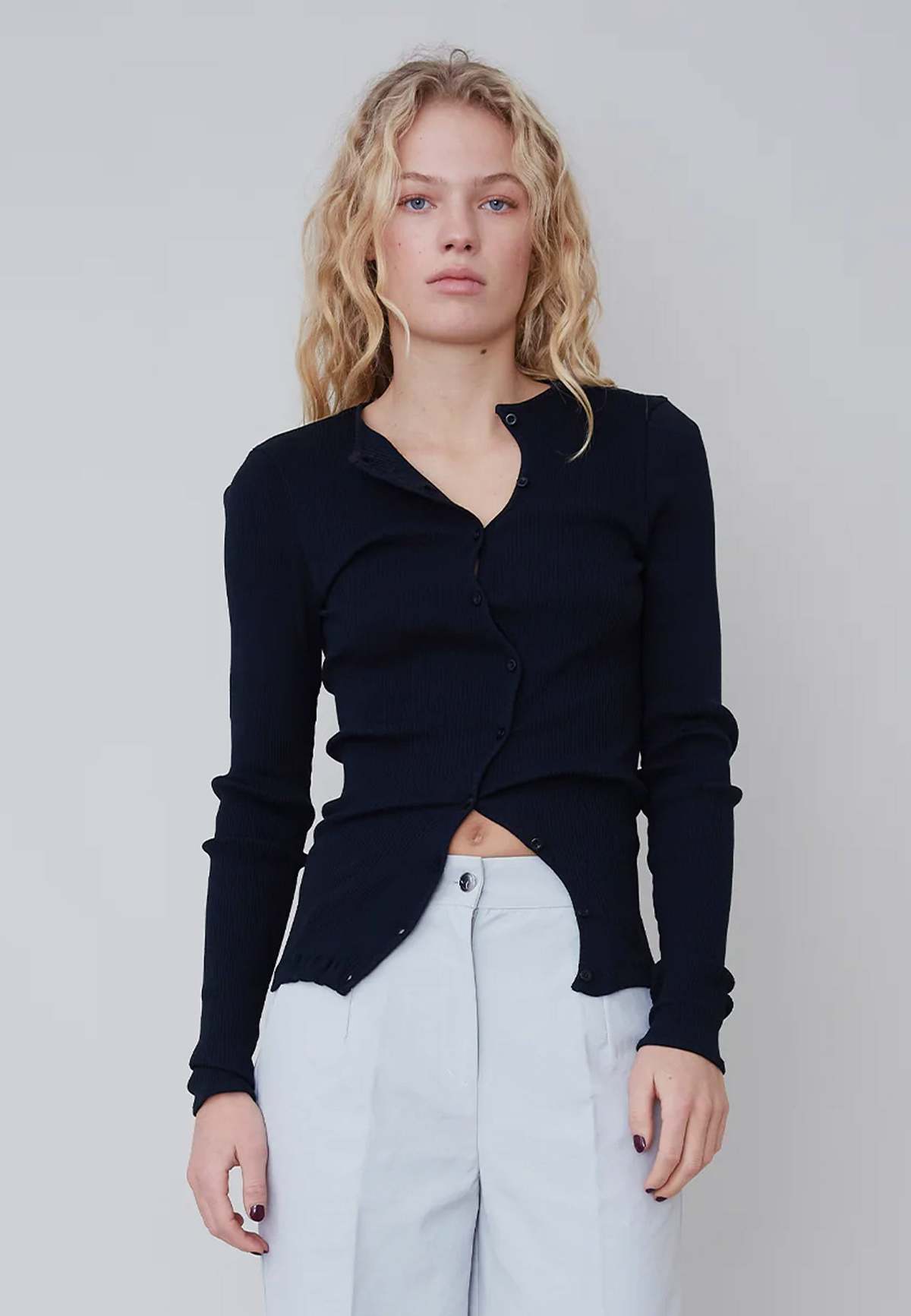 Opera Sport Claire Seamless Cardigan - Black | Garmentory