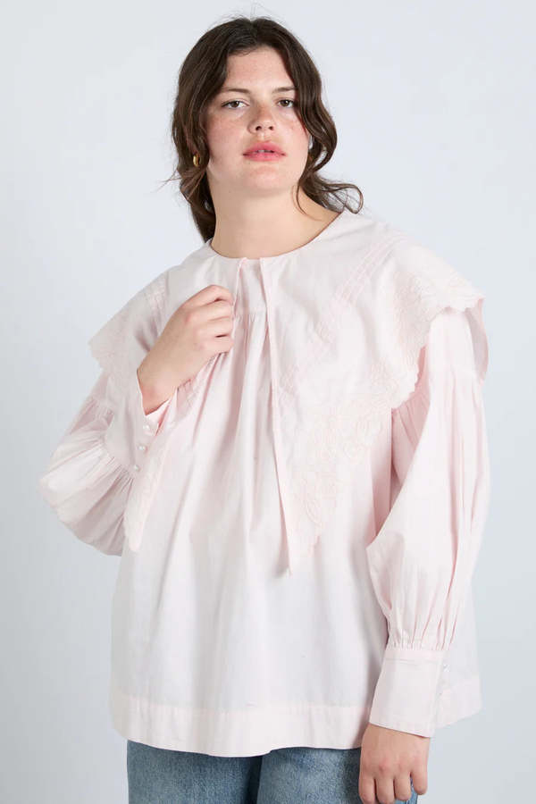 DAMSON MADDER ダムソンマダー / CANDY BLOUSE Damson Madder Candy Embroidered Cotton Blouse | Saks Fifth