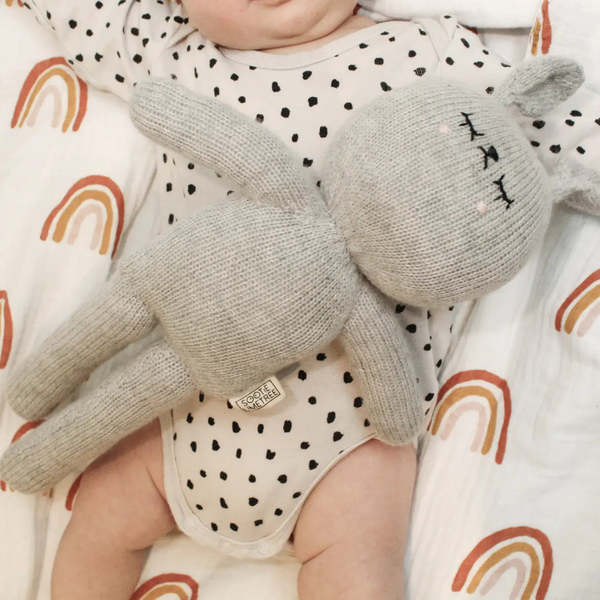 Kids Sootie Limetree Handknitted Bunny Cuddle Toy - Grey