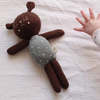 Kids Sootie Limetree Handknitted Lamb Toy - Brown/Blue - Thumbnail 1