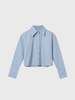 DĀL THE LABEL Cropped Cotton Button Down Shirt - Thumbnail 16