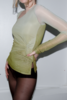 SAEMDI Arla Mesh Top - Green - Thumbnail 2