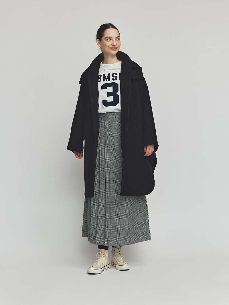 Beams Boy Pemel Dutch Coat - Navy