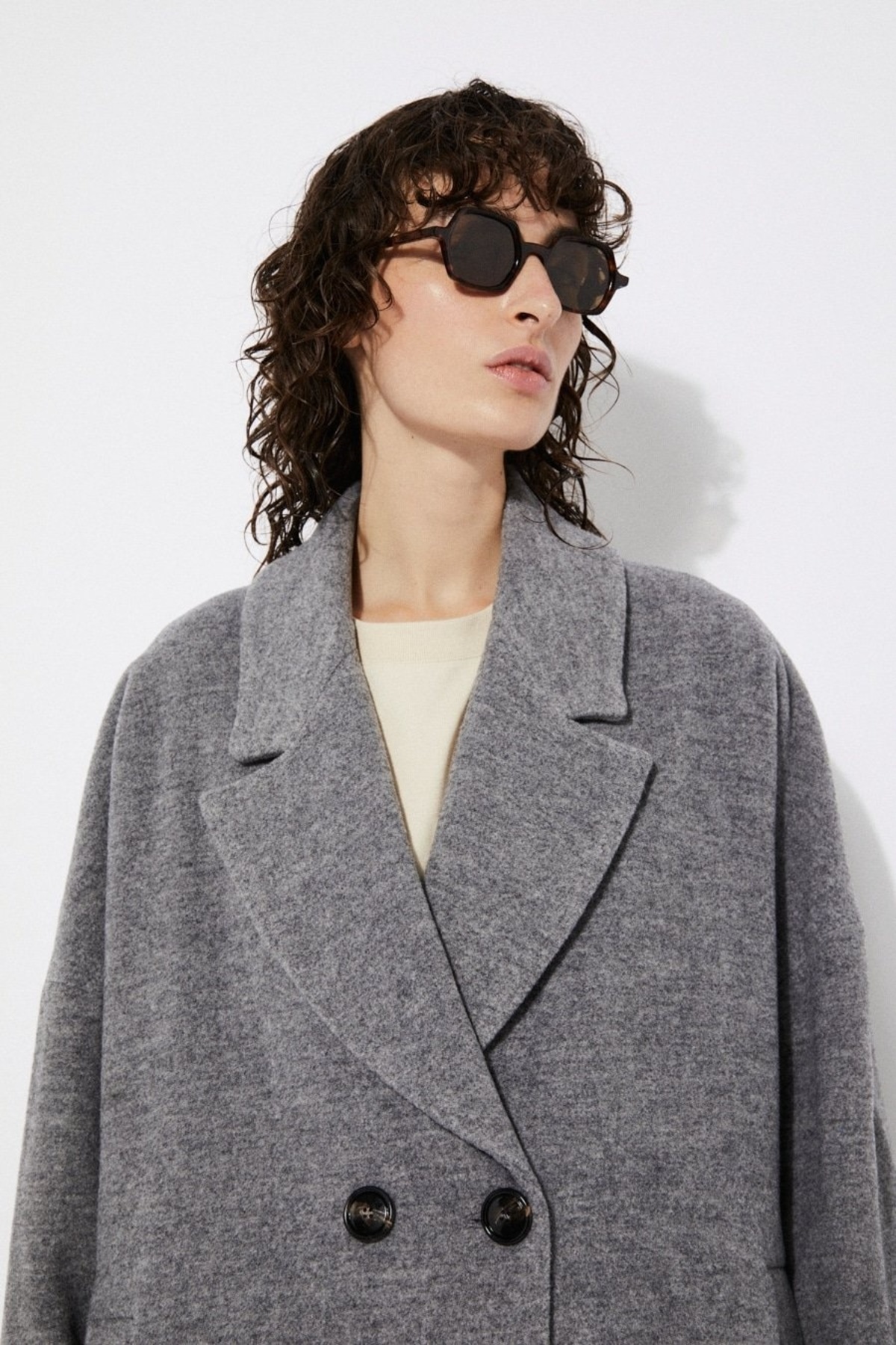 Setut Rita Row Setut Wool Coat - Grey Melange | Garmentory