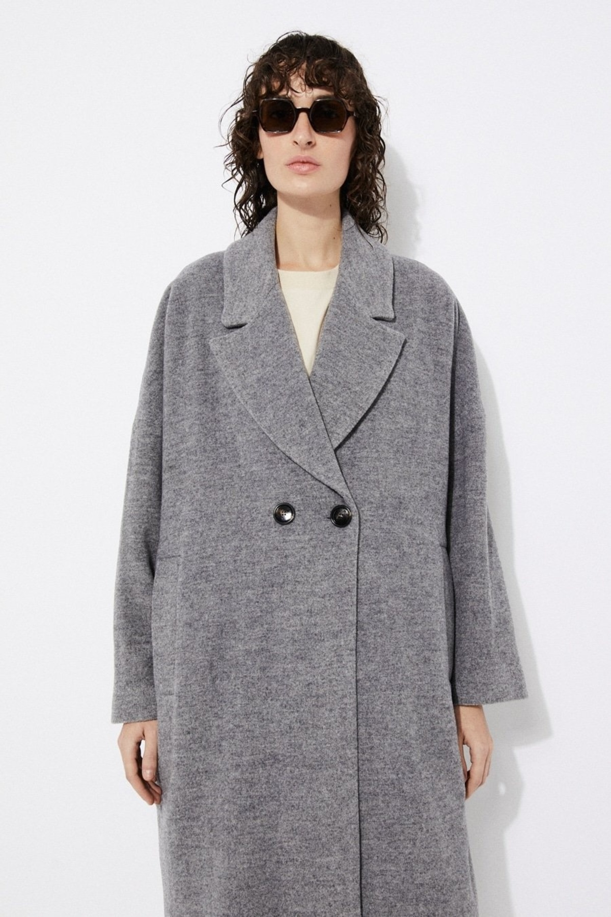 Setut Rita Row Setut Wool Coat - Grey Melange | Garmentory