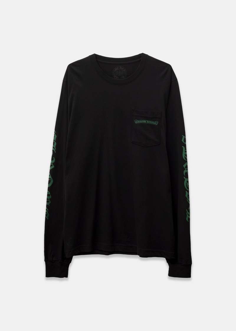 Chrome Hearts Cemetery Back Print Long Sleeve - Black/Green