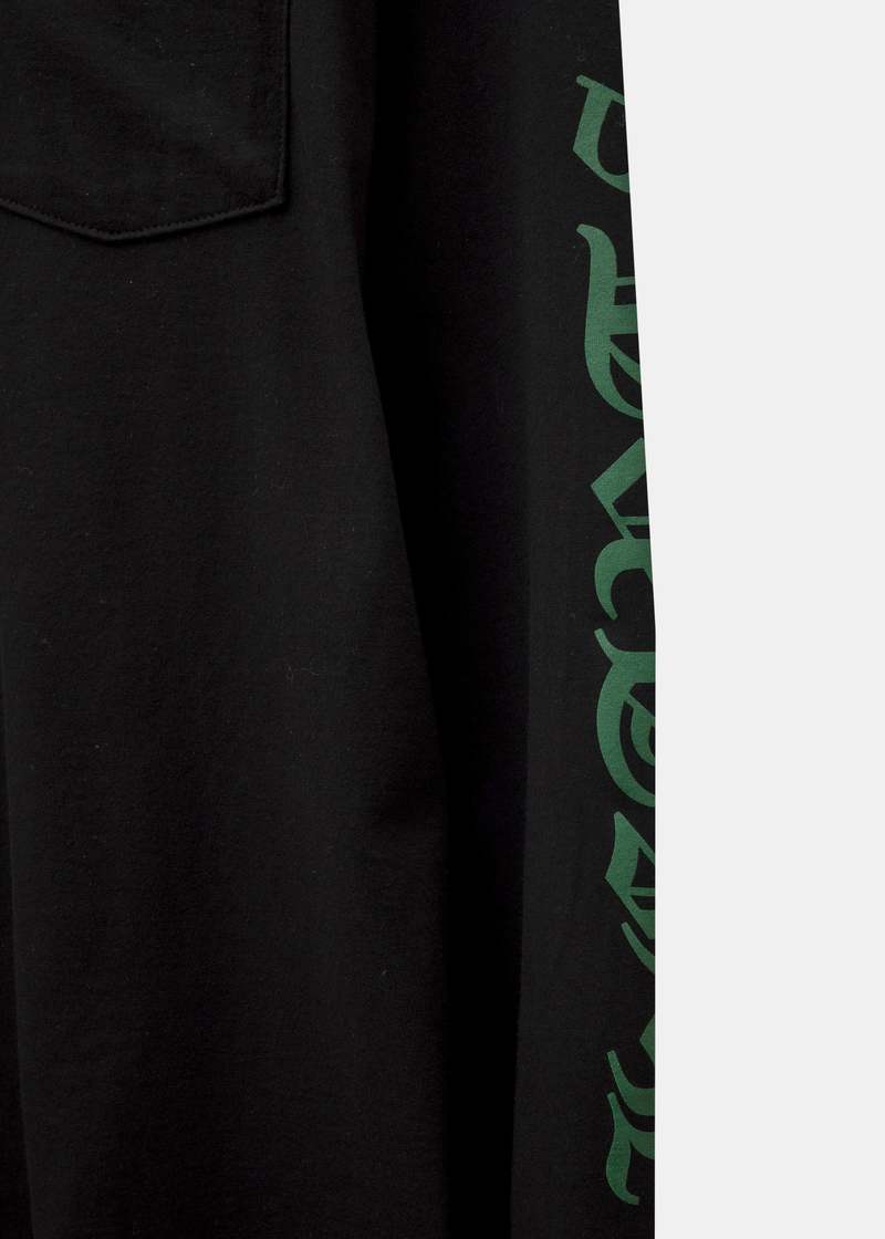 Chrome Hearts Cemetery Back Print Long Sleeve - Black/Green