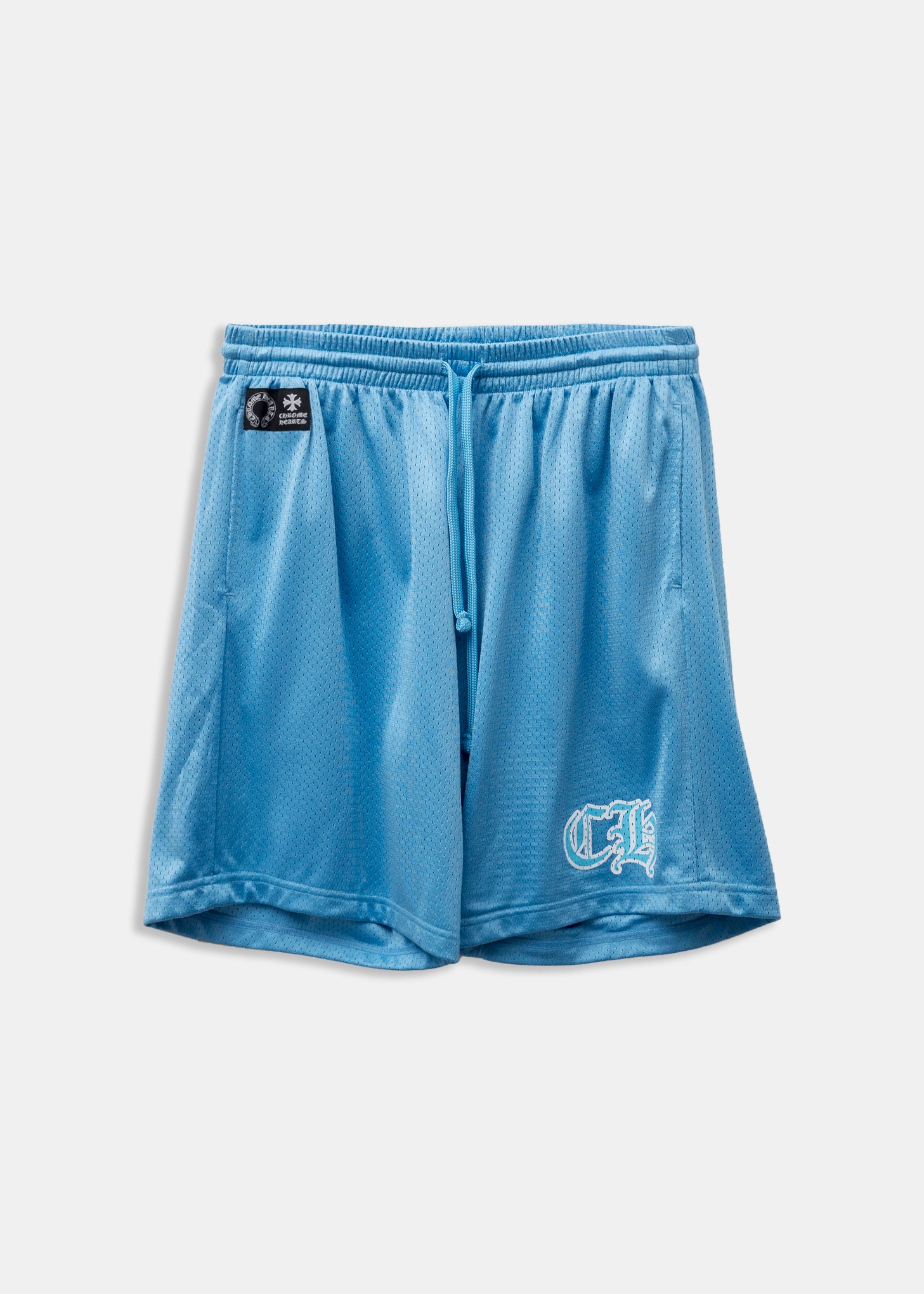 在庫少◆送料込♪【Chrome Hearts】mesh varsity shorts blue Chrome Hearts Chrome hearts baby blue mesh shorts large