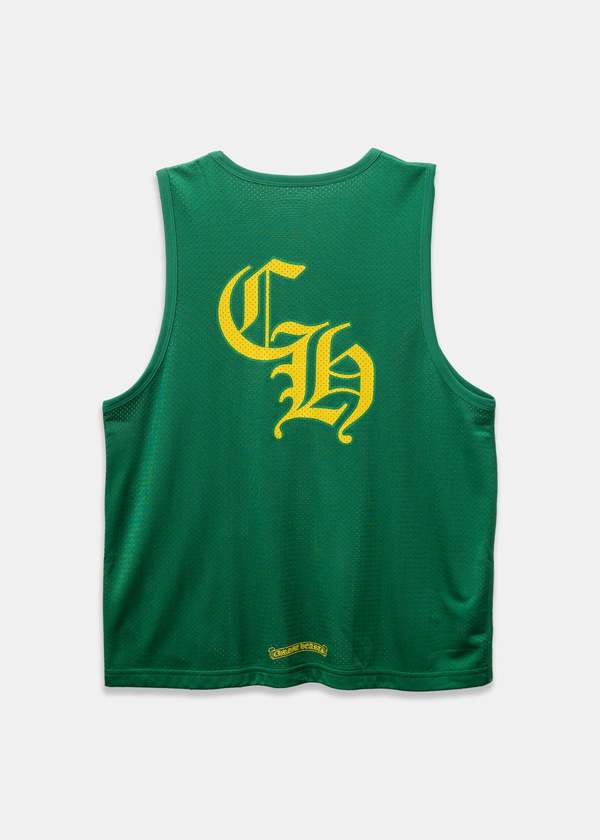 Chrome Hearts Basketball Mesh Jersey - Green/Yellow | Garmentory