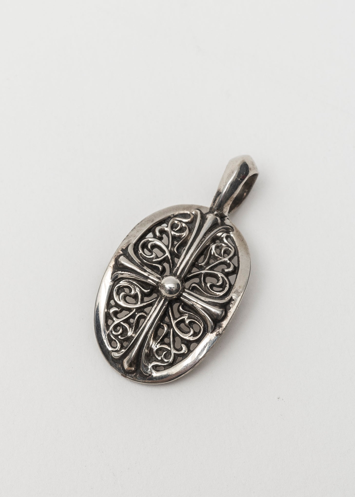 chrome hearts Pendant Silver Classic Oval Pendant - Silver