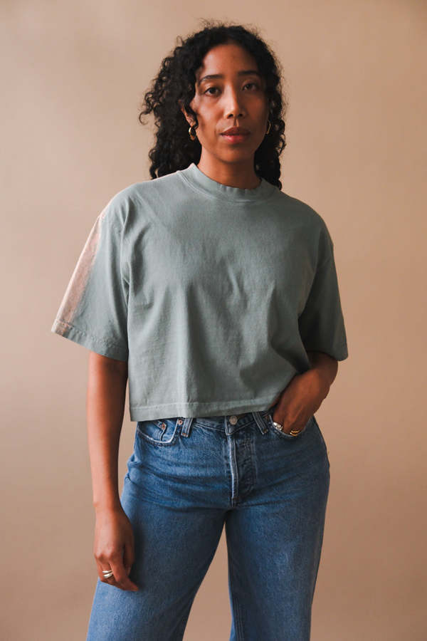 MAISON MARKOSIAN Brushstroke Tee - Sage/Sand
