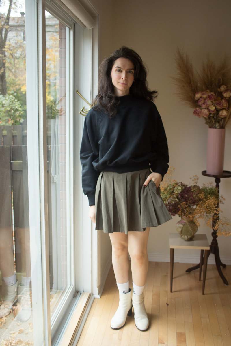 Eliza Faulkner Portia Pleated Mini Skirt - Khaki
