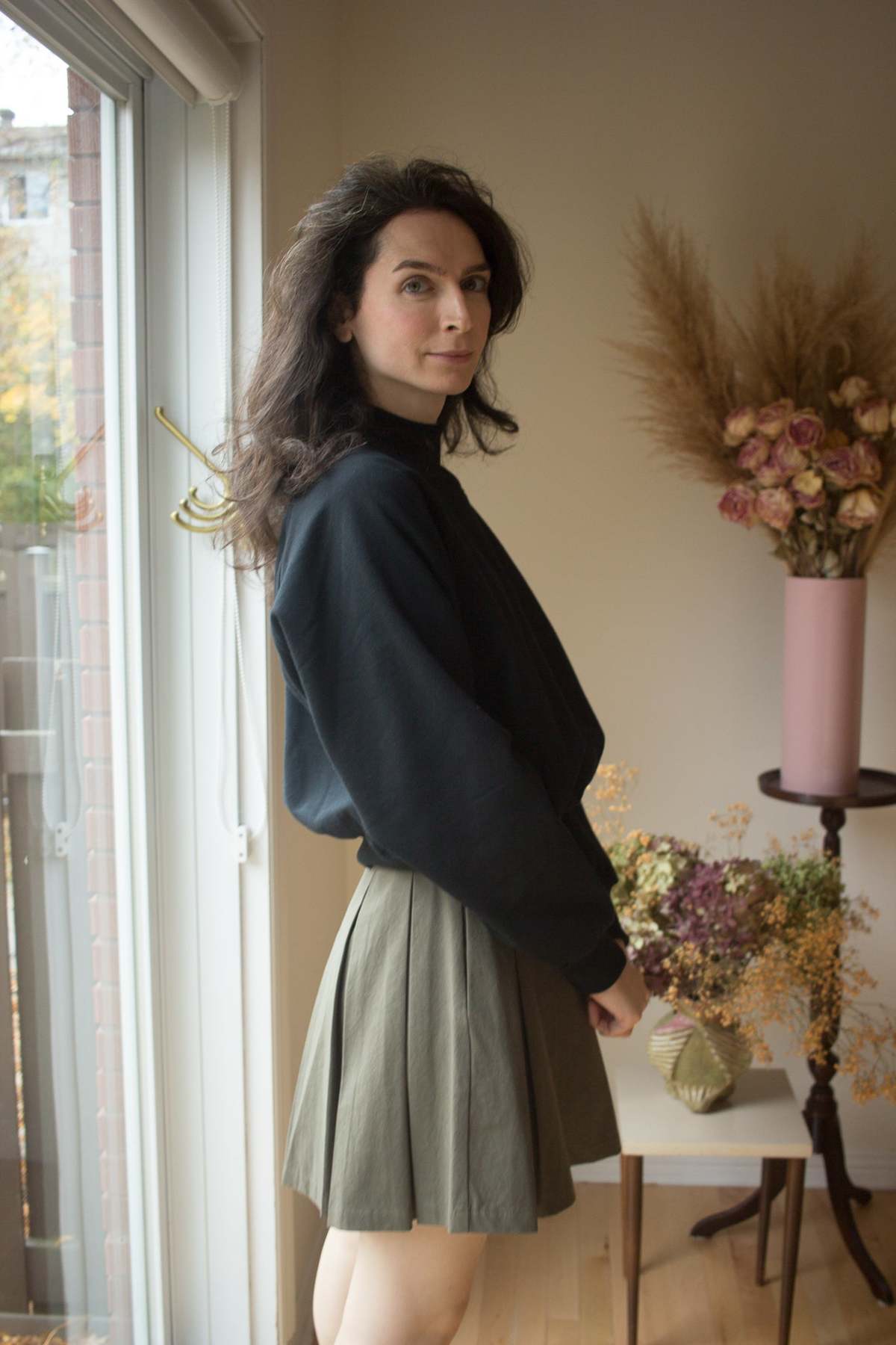 Mercy House Trix Cropped Crewneck (Black) Garmentory