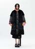 Kidill Faux-Fur Studs Coat - Black Multi - Thumbnail 1