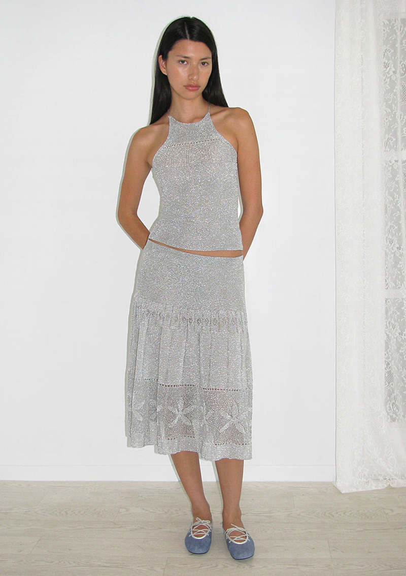 Paloma Wool Conan Top - Silver | Garmentory