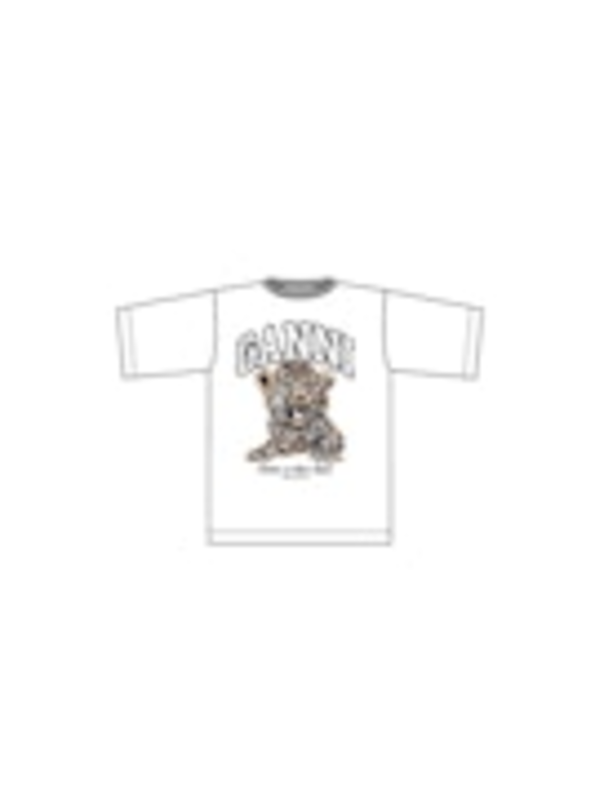 ★ Ganni ★ Basic Jersey Leopard Relaxed T-Shirt White White Basic Jersey Leopard Relaxed T-shirt by GANNI on Sale