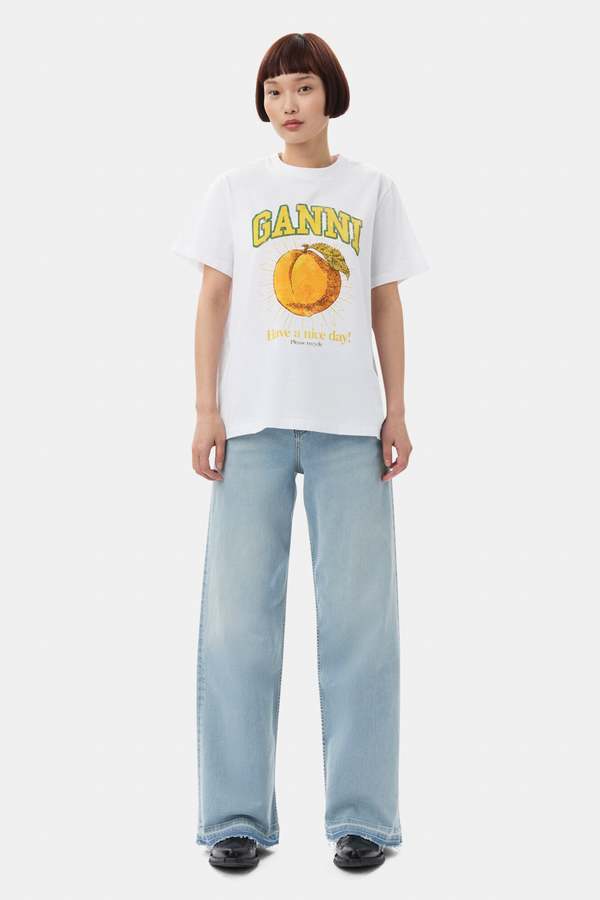 Ganni Basic Jersey Peach Relaxed T-shirt | Garmentory Ganni Basic Jersey Peach Relaxed T-shirt | Garmentory