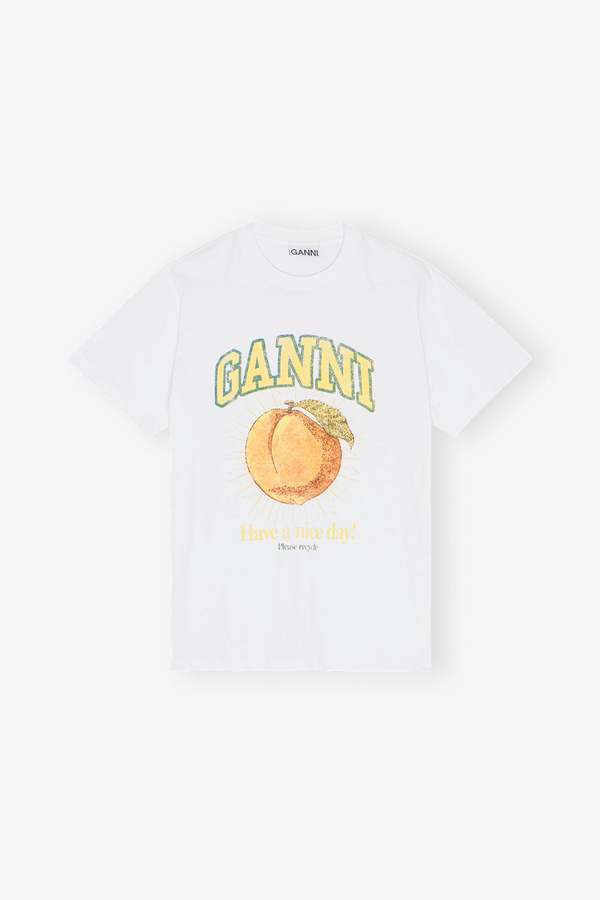 Ganni Basic Jersey Peach Relaxed T-shirt | Garmentory