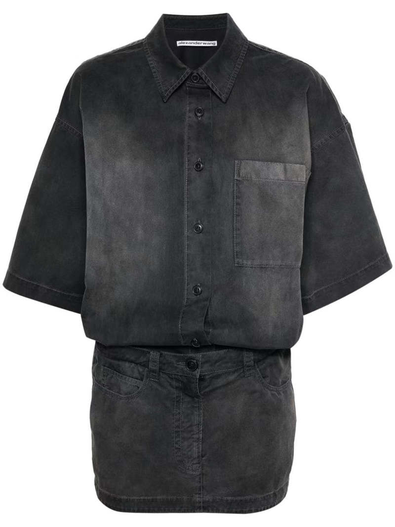 ワンピース andwang Shirtpleatedminionepiecegray 001 andwang Shirtpleatedminionepiecegray 001