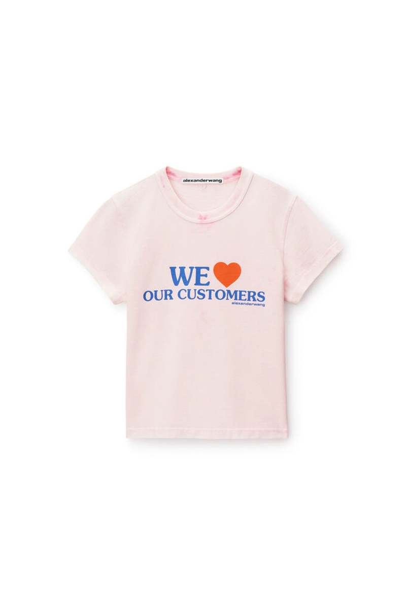 【送料&関税込】Alexander Wang We Love Our Customers T-shirt Alexander Wang We Love Our Customers Shrunken Tee W/ Bleach