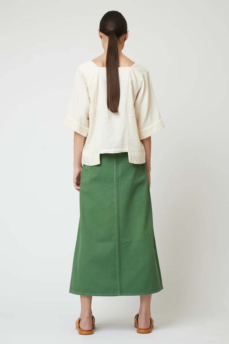 Atelier Delphine Crinkled Cotton Block Top - Kinari Atelier Delphine Crinkled Cotton Block Top - Kinari
