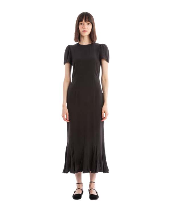 linen mini black dress Icon Cupro Long One-shoulder Dress In eco-organiccotton Palmira mini dress offers Color::#25-Light Yellow