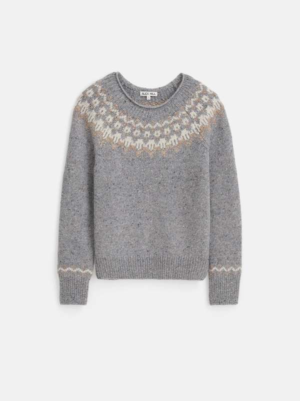Alex Mill Jaime Fair Isle Sweater - Grey