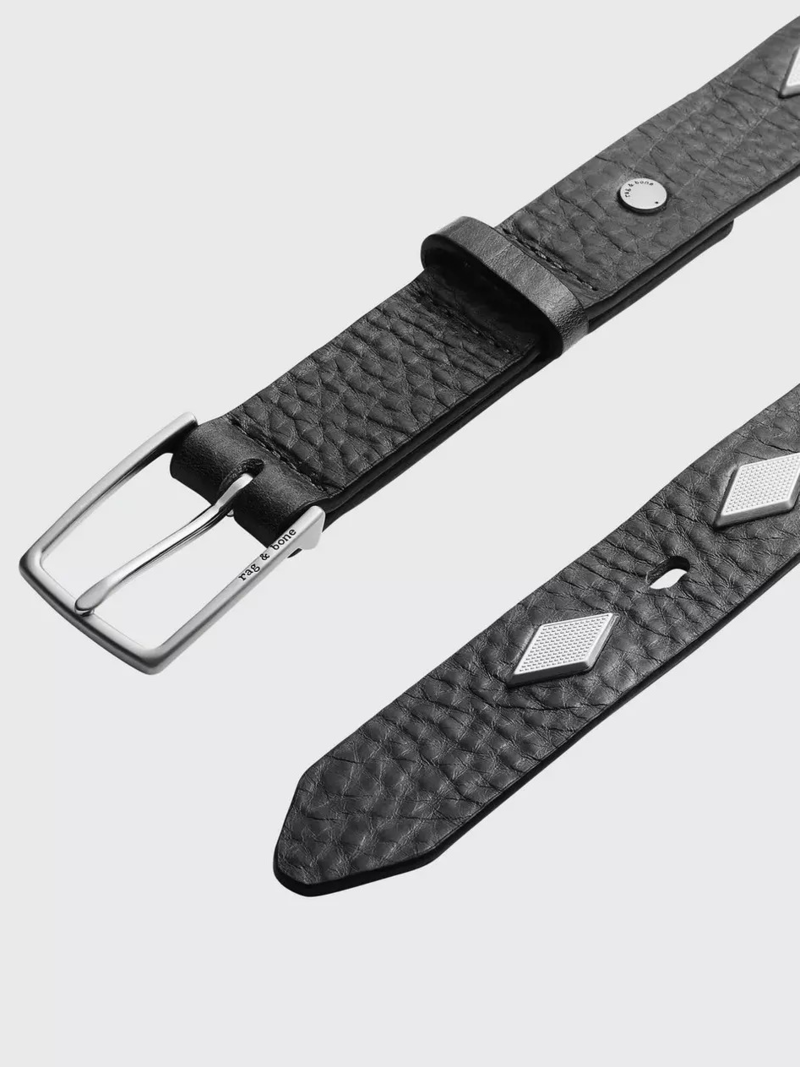 Rag & Bone Colin Studded Belt - Black | Garmentory display picture 2