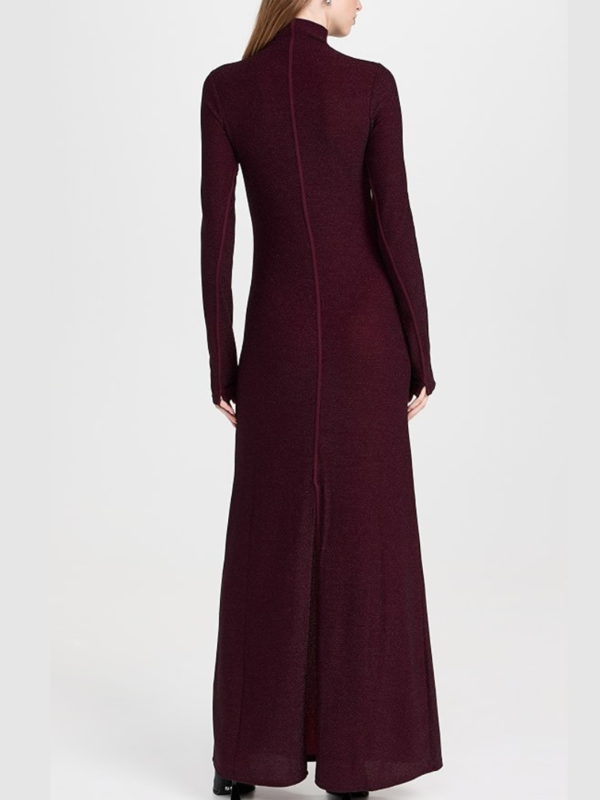 Rag & Bone Lilith Turtleneck Maxi Dress - Burgundy