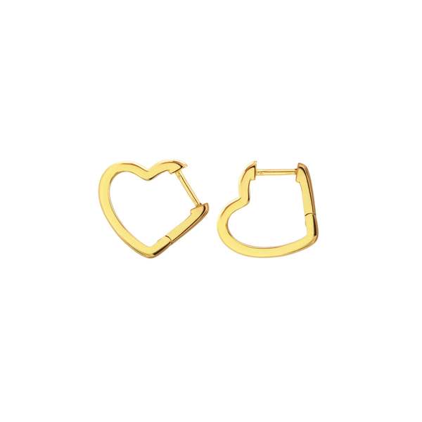 Kris Nations Hexagon Hinged Huggie Hoop Earrings - 18K Gold Vermeil main image 1
