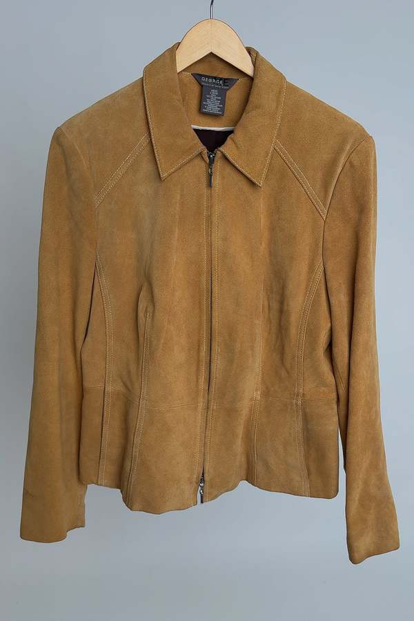 vintage suède jacket スエードジャケット TALONジッパー Gap Suede Jacket Free Shipping - The Vintage Twin