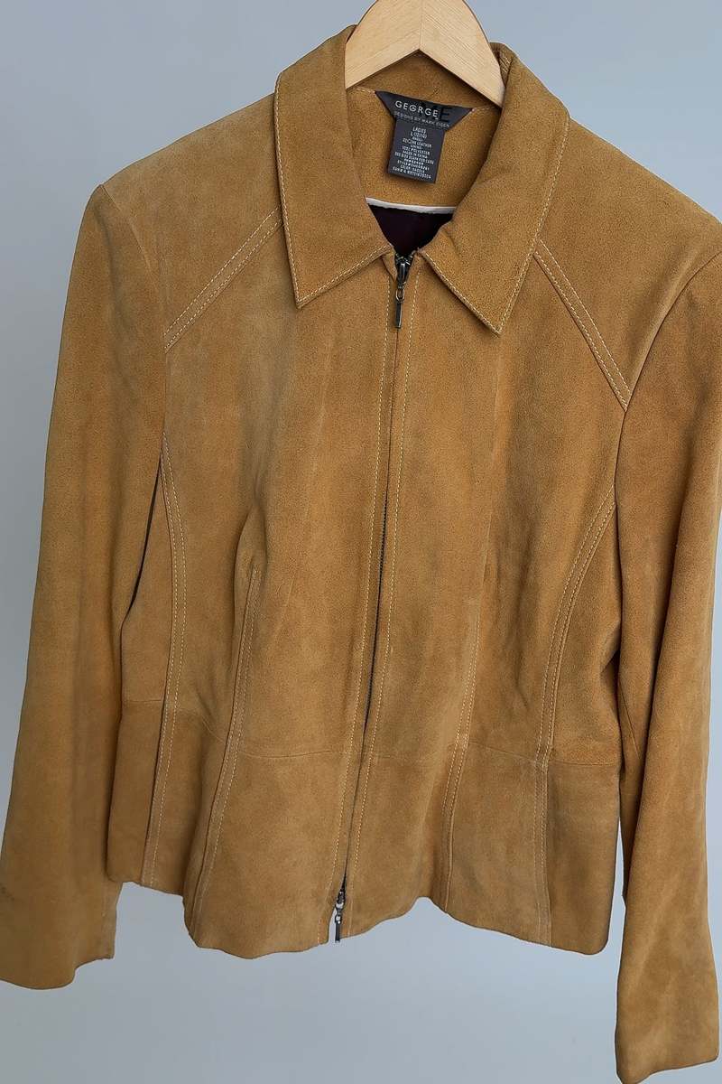 vintage suède jacket スエードジャケット TALONジッパー Gap Suede Jacket Free Shipping - The Vintage Twin