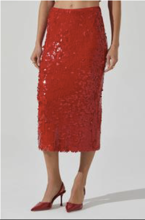 ASTR The Label Amos Skirt - Red ASTR The Label Amos Skirt - Red