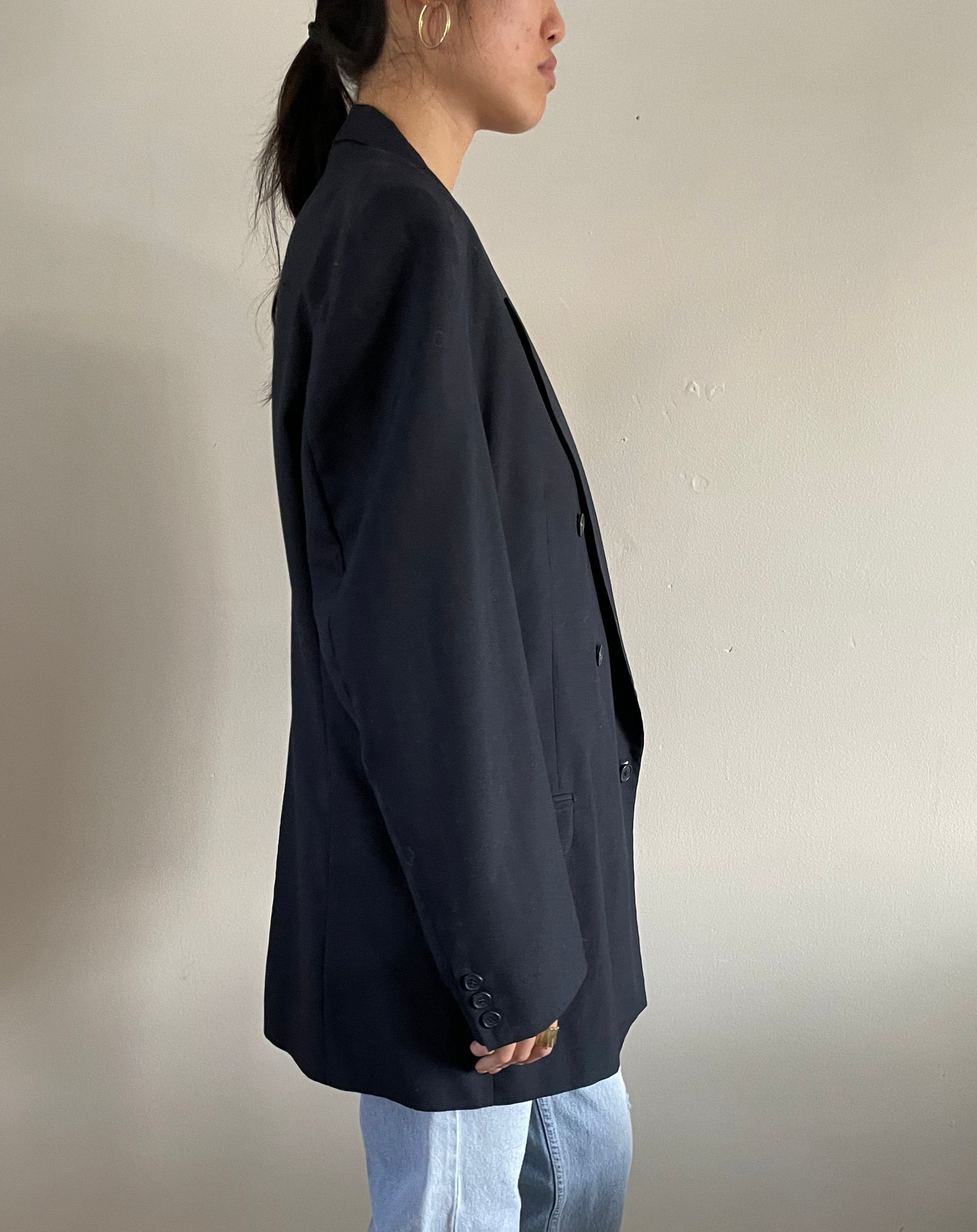 Vintage Black pinstripe blazer m/L main image 0